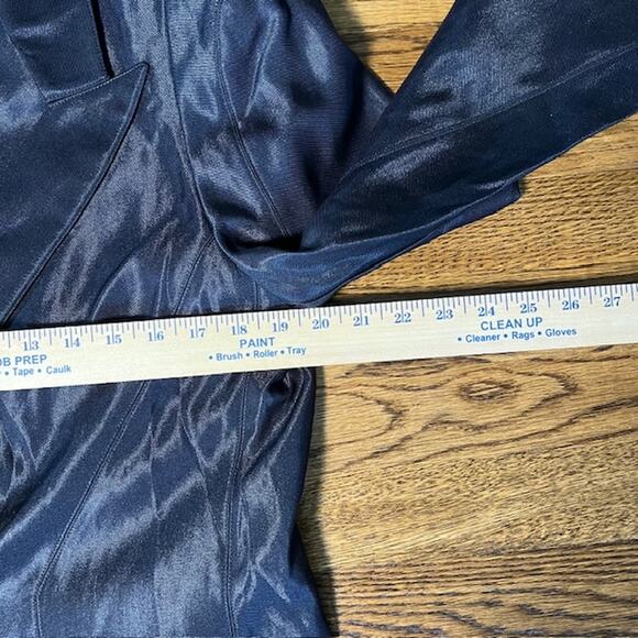 Escada Margaretha Ley Blazer Womens 42 Metallic Black Wool Lined Gold Button - Picture 6 of 10